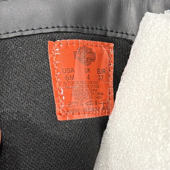 Harley-Davidson Women's Bradner Zip-Up 16" Black Motorcycle Boots - 6 - Picture 8 of 8